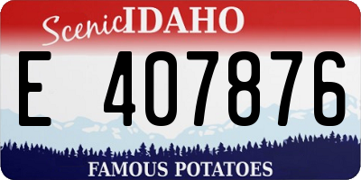 ID license plate E407876