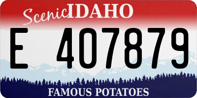 ID license plate E407879