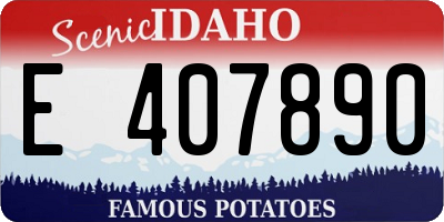 ID license plate E407890