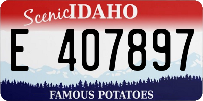 ID license plate E407897