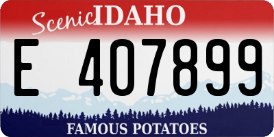 ID license plate E407899