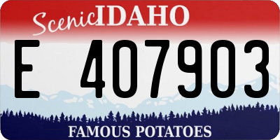 ID license plate E407903