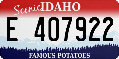 ID license plate E407922