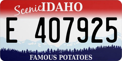 ID license plate E407925
