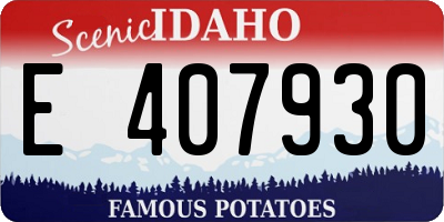 ID license plate E407930