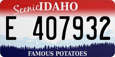 ID license plate E407932
