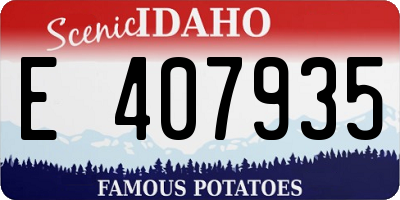 ID license plate E407935