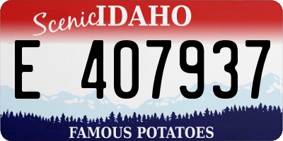 ID license plate E407937