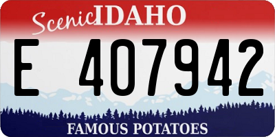 ID license plate E407942