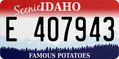 ID license plate E407943