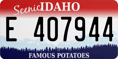 ID license plate E407944