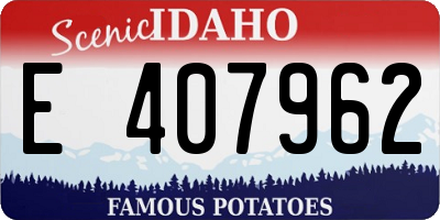 ID license plate E407962