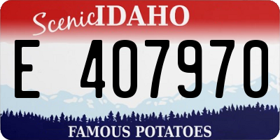 ID license plate E407970