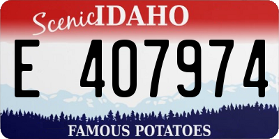 ID license plate E407974