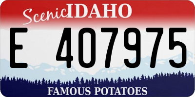 ID license plate E407975
