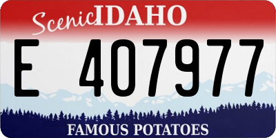 ID license plate E407977