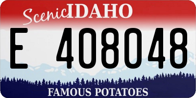 ID license plate E408048
