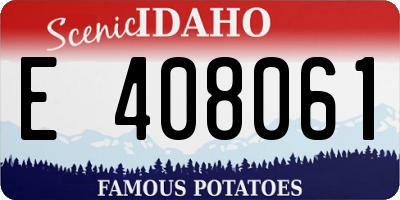 ID license plate E408061