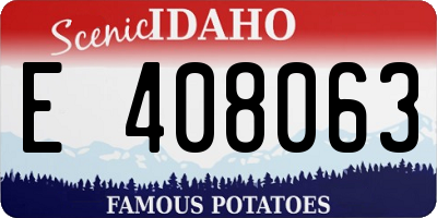 ID license plate E408063