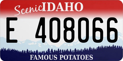 ID license plate E408066