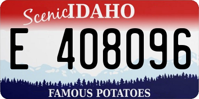 ID license plate E408096