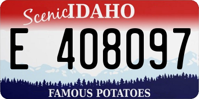 ID license plate E408097