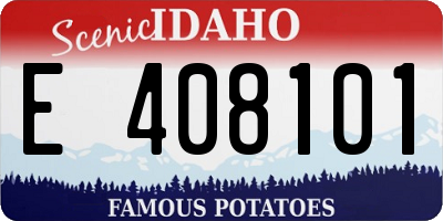 ID license plate E408101