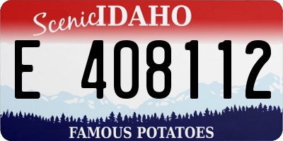 ID license plate E408112