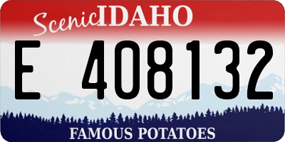 ID license plate E408132