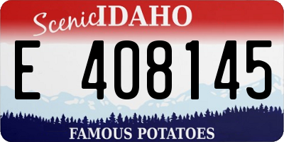 ID license plate E408145