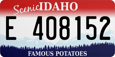 ID license plate E408152