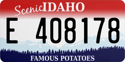 ID license plate E408178