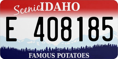 ID license plate E408185