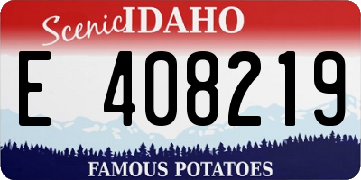 ID license plate E408219