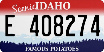 ID license plate E408274
