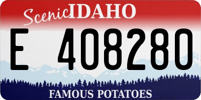 ID license plate E408280