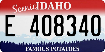 ID license plate E408340