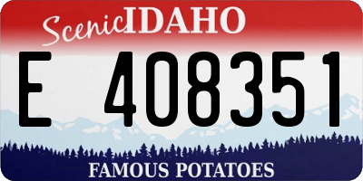 ID license plate E408351