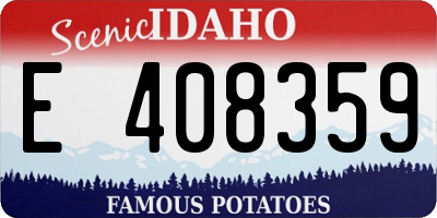 ID license plate E408359
