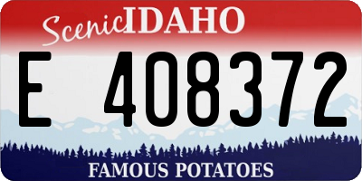 ID license plate E408372