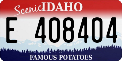 ID license plate E408404