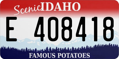 ID license plate E408418