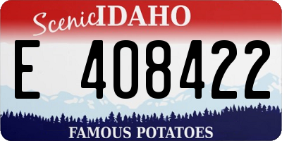 ID license plate E408422