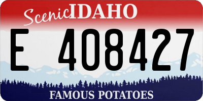 ID license plate E408427