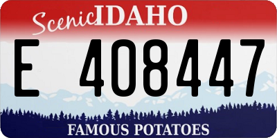 ID license plate E408447