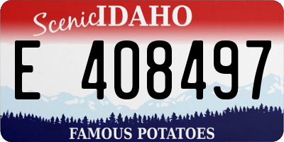 ID license plate E408497