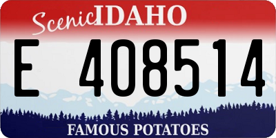ID license plate E408514