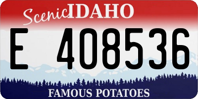 ID license plate E408536