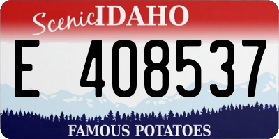 ID license plate E408537