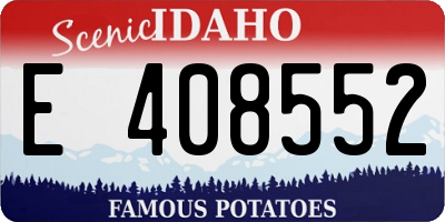 ID license plate E408552